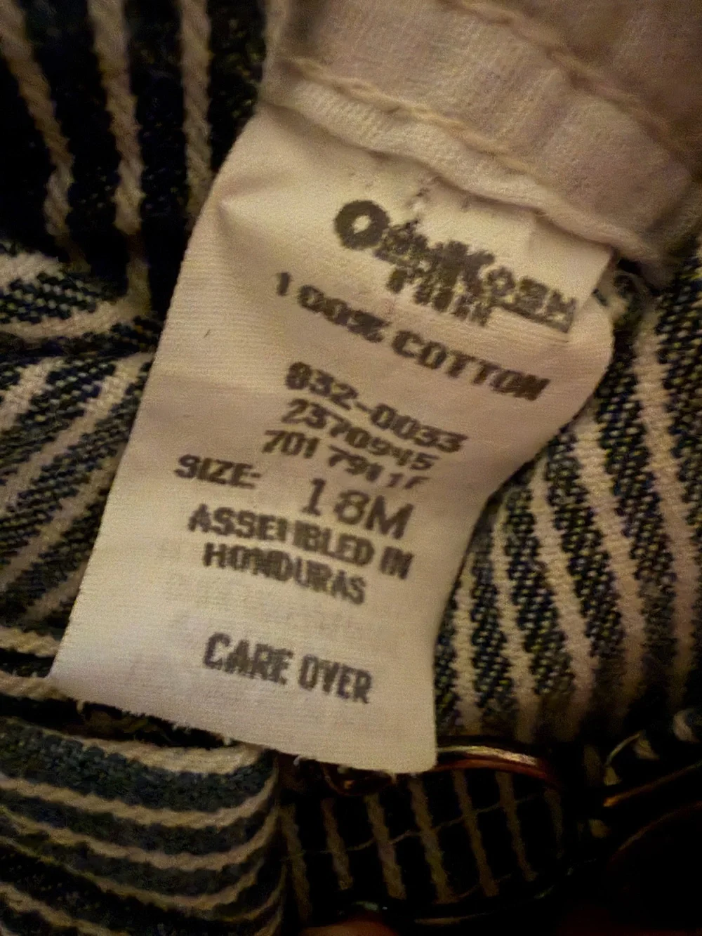OshKosh B'gosh Stripe Overalls|18M